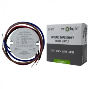 FI60 LED-Streifen-Box Stromversorgung 45W 24V 1.87A IP67 Ecolight