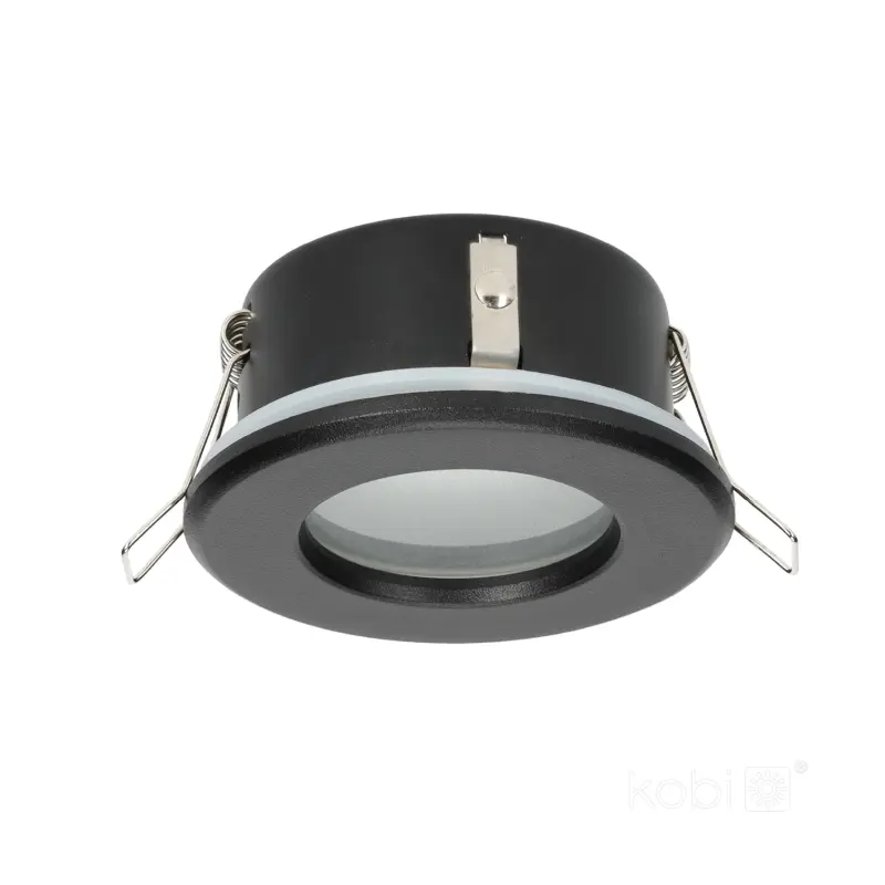 Flush-mounted GU10 Halogen Einbaustrahler Schwarz Rund Kobi – Bild 3