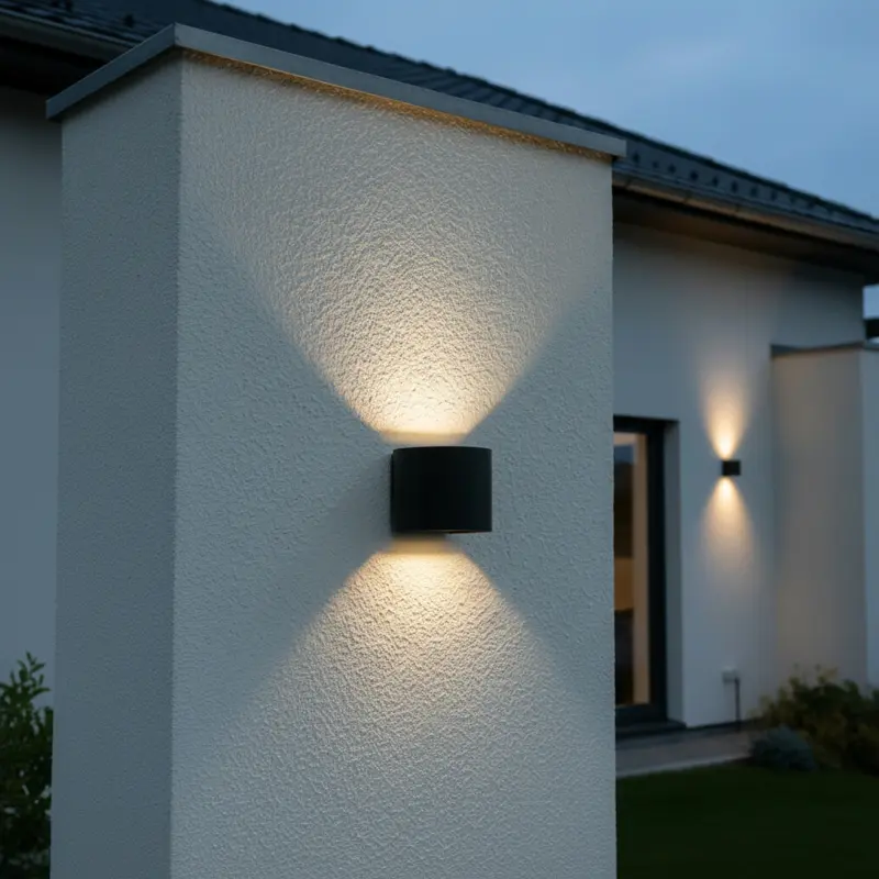 Garten Wandleuchte LED G9 Verstellbar Rund Oben Unten Schwarz PYXIS LUMILED – Bild 3