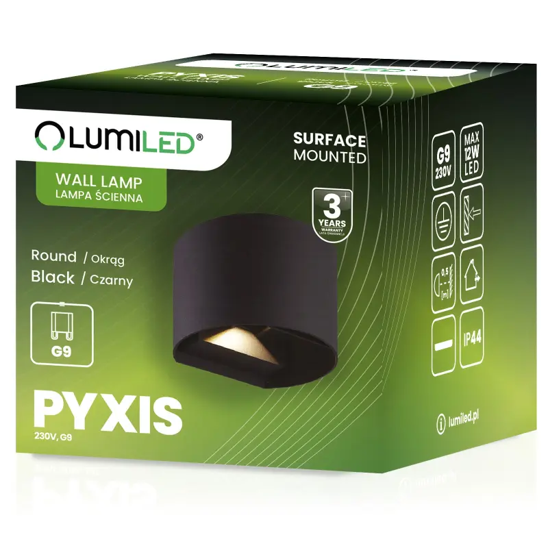 Garten Wandleuchte LED G9 Verstellbar Rund Oben Unten Schwarz PYXIS LUMILED – Bild 4