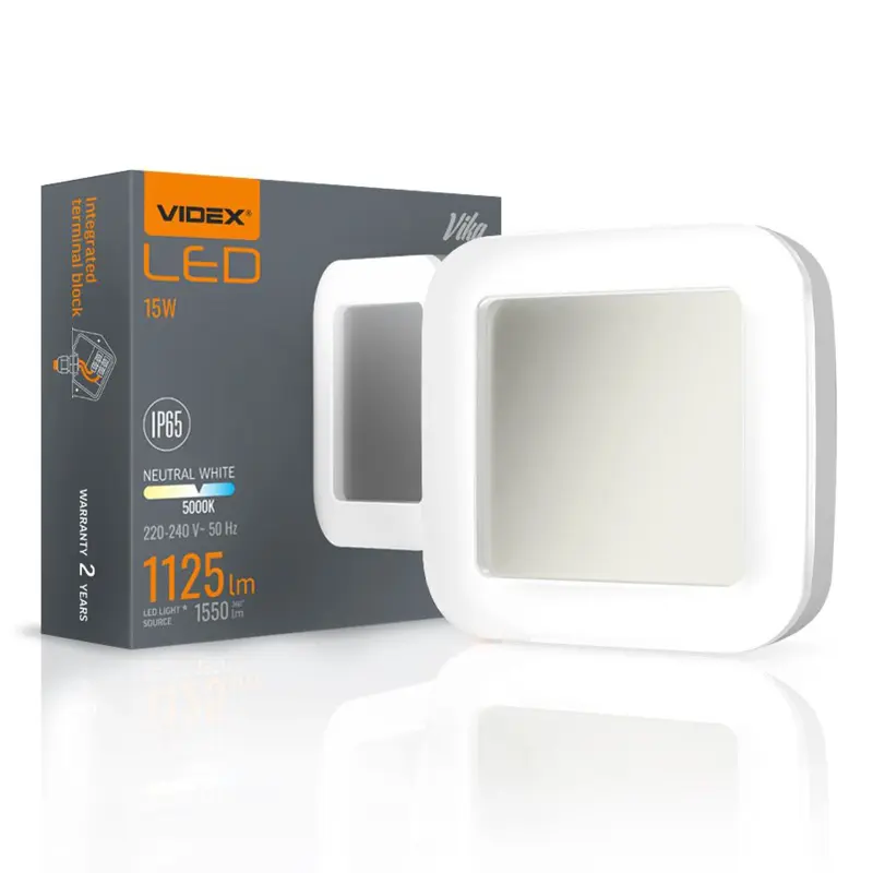 Gartenlampe Elevation Wandleuchte LED PLAFON 15W 5000K VIKA VIDEX