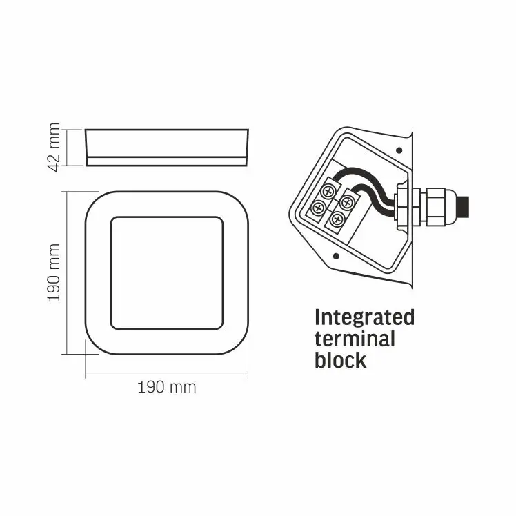 Gartenlampe Elevation Wandleuchte LED PLAFON 15W 5000K VIKA VIDEX – Bild 5