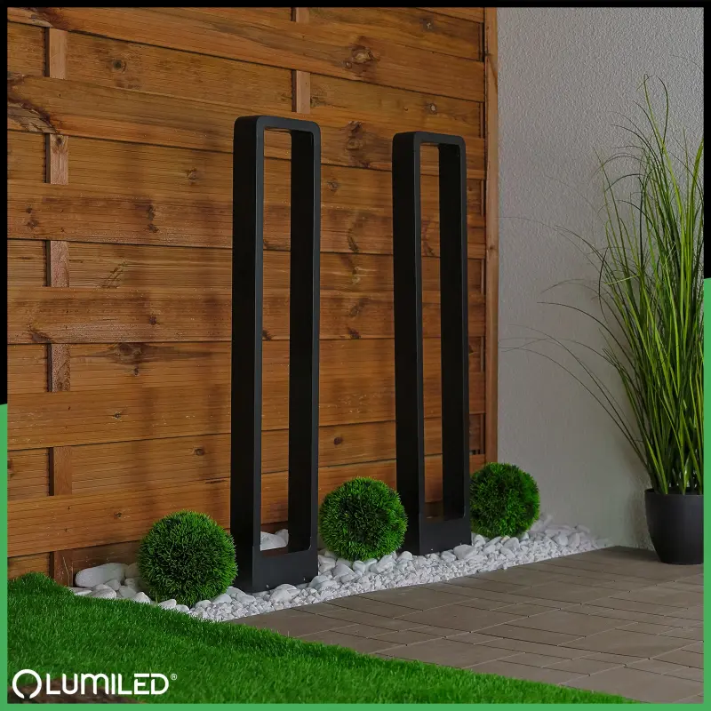Gartenleuchte 10W, Außenstehleuchte Pollerleuchte 80cm ERICA LUMILED – Bild 2