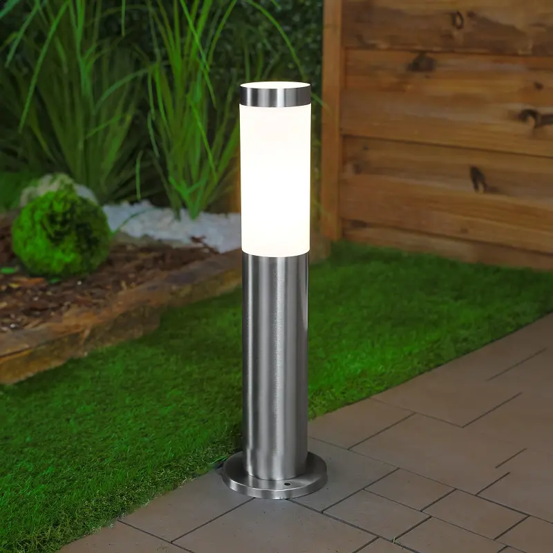 Gartenleuchte E27, Außenstehleuchte Pollerleuchte 45cm INOX LILIUM LUMILED – Bild 4