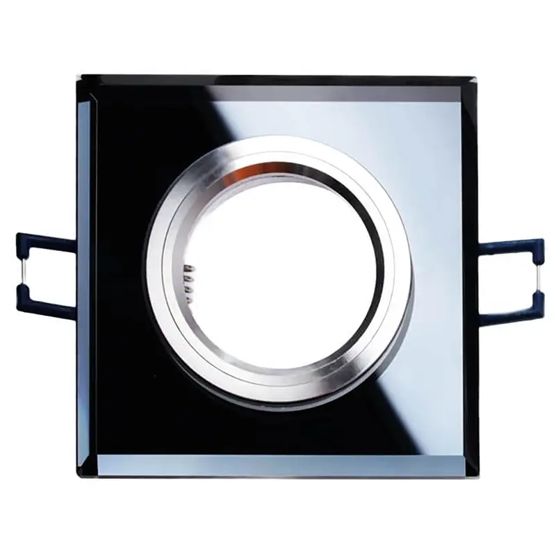 Glas-Einbaustrahler GU10, MR16 Einbauspot HALOGEN Quadrat Fest Schwarz ARIEL LUMILED – Bild 4