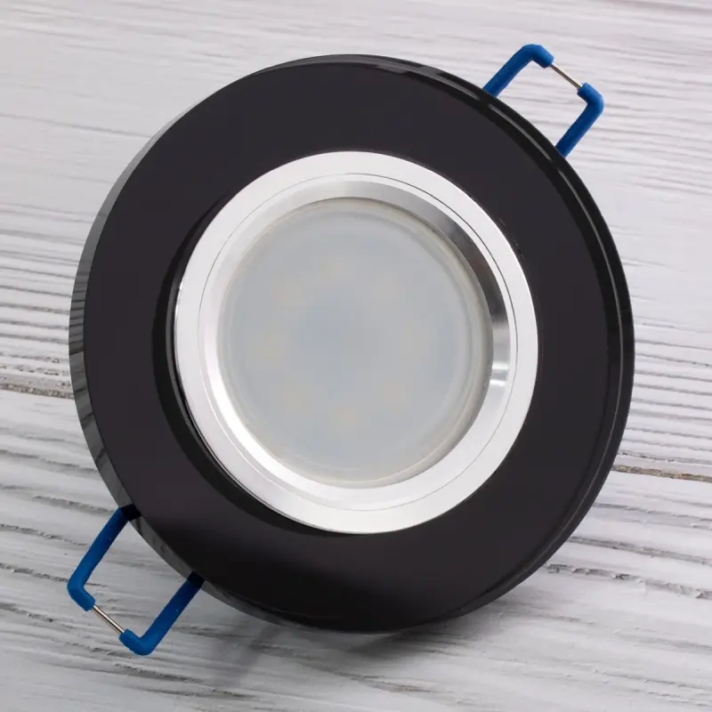 Glas-Einbaustrahler GU10, MR16 Einbauspot HALOGEN Runde Fest Schwarz ARIEL LUMILED – Bild 2