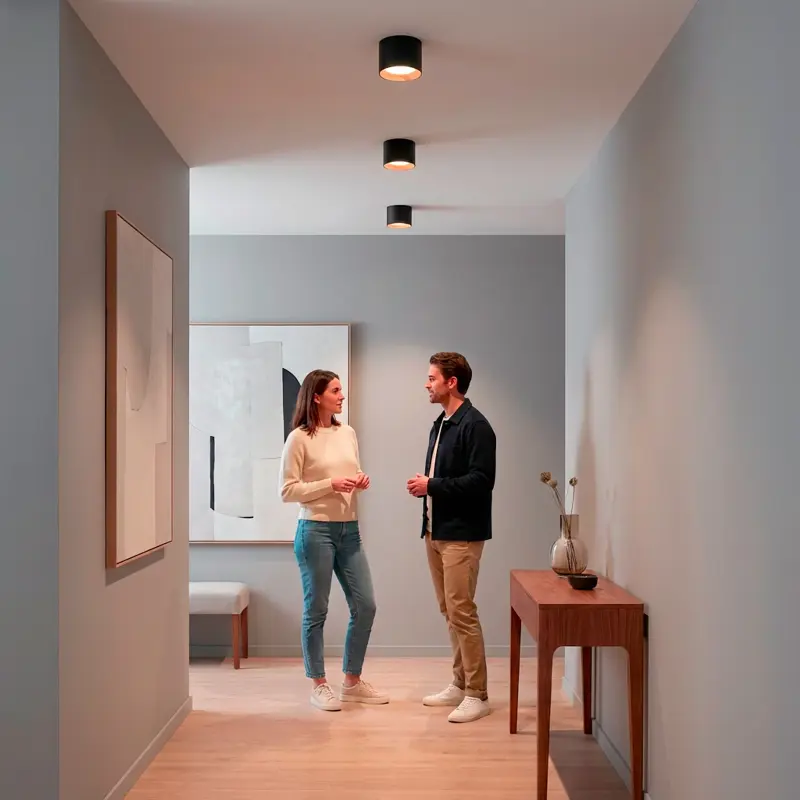Halogen-Anbauleuchte Tuba Gx53 Spot Wandleuchte SUNLA Schwarz LUMILED – Bild 3