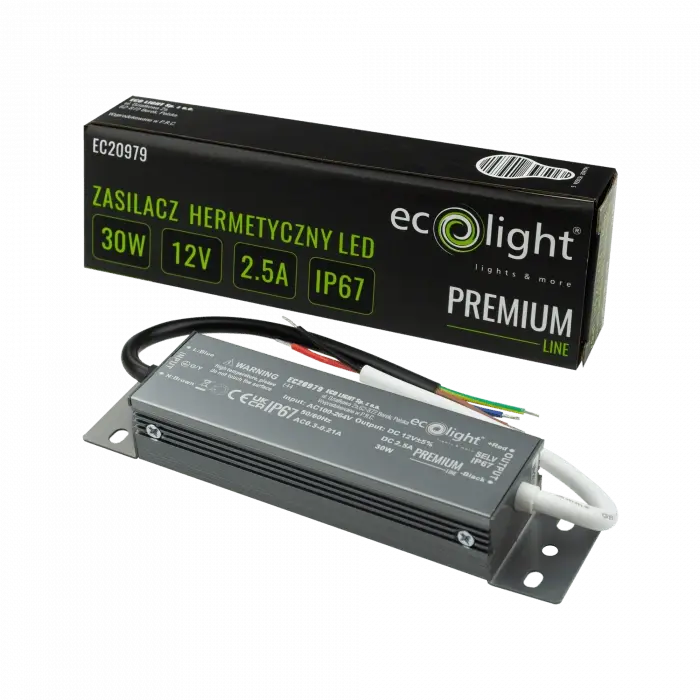 IP67 30W 12V Premium Ecolight gekapseltes LED-Netzteil – Bild 2