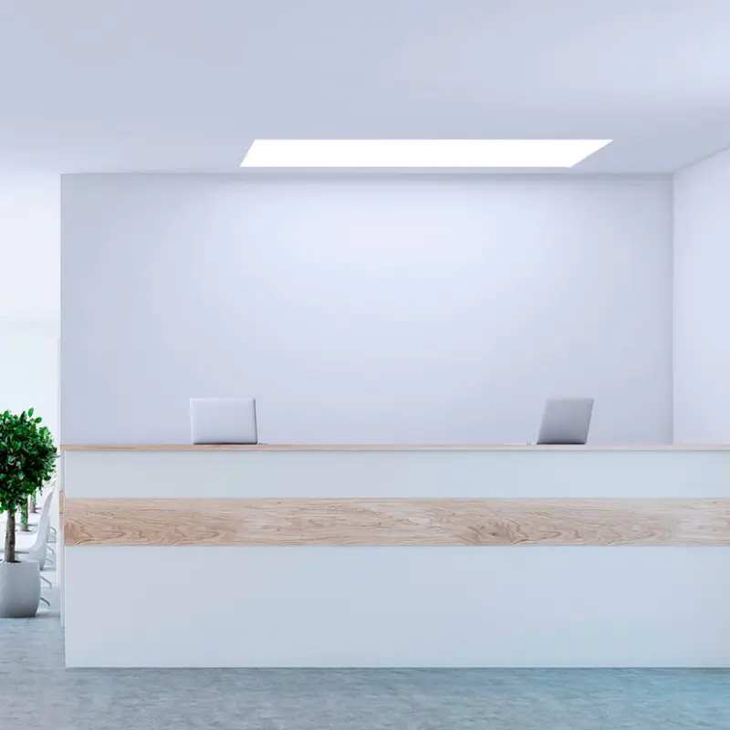 LED Backlit Einbaupanel 120×30 cm 36W Warmweiß 3000 K – Philips, UGR22, IP40 – Detailansicht 3