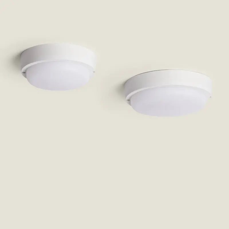 LED Außen-Deckenleuchte 15W IP65 3000K Weiß Ø140 mm – Hublot – Bild 4