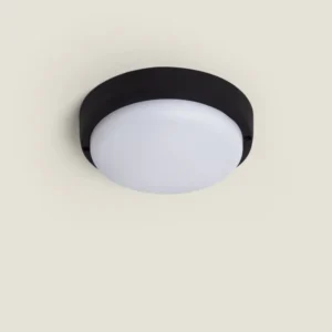 LED Außen-Deckenleuchte 25W IP65 Ø175 mm 6500K Schwarz – Hublot