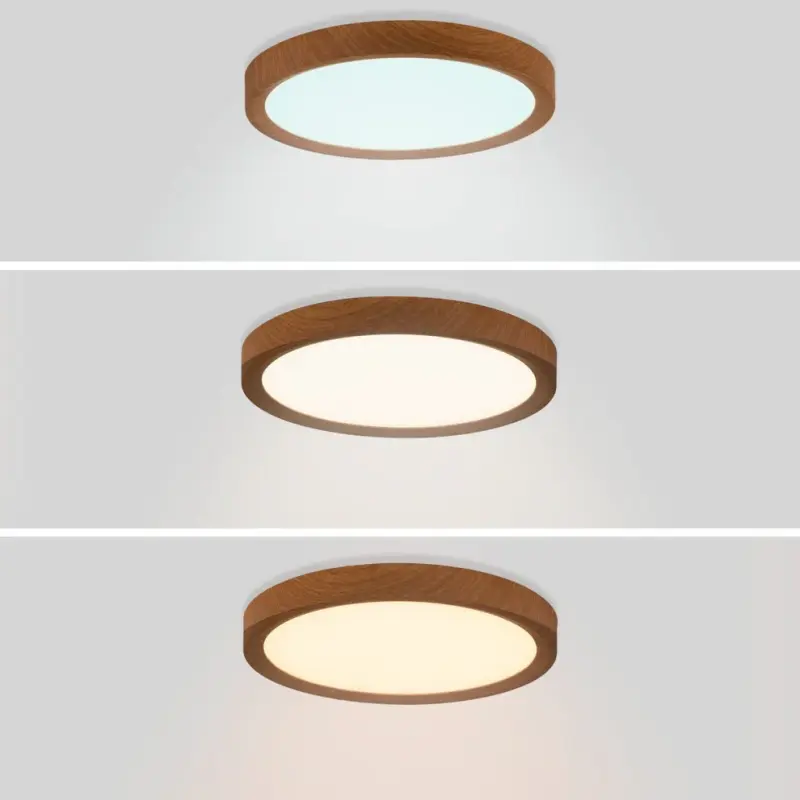 LED Deckenleuchte rund 18W CCT Holzoptik – Anwendung im Innenraum