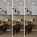 LED Deckenleuchte rund 18W CCT Holzoptik – Frontansicht