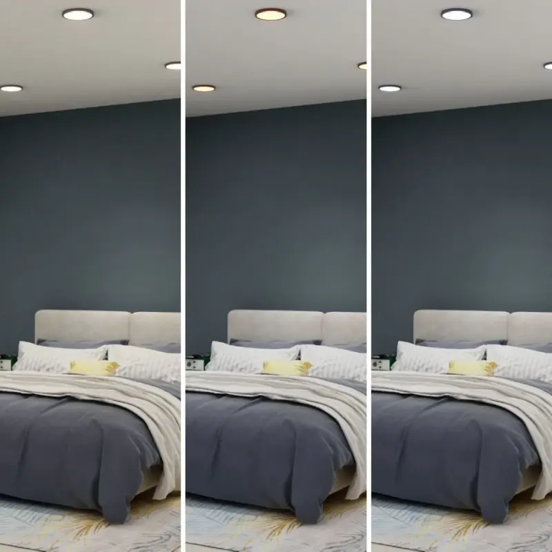 LED Deckenleuchte rund 18W CCT Schwarz – Maße Ø230 × 25 mm