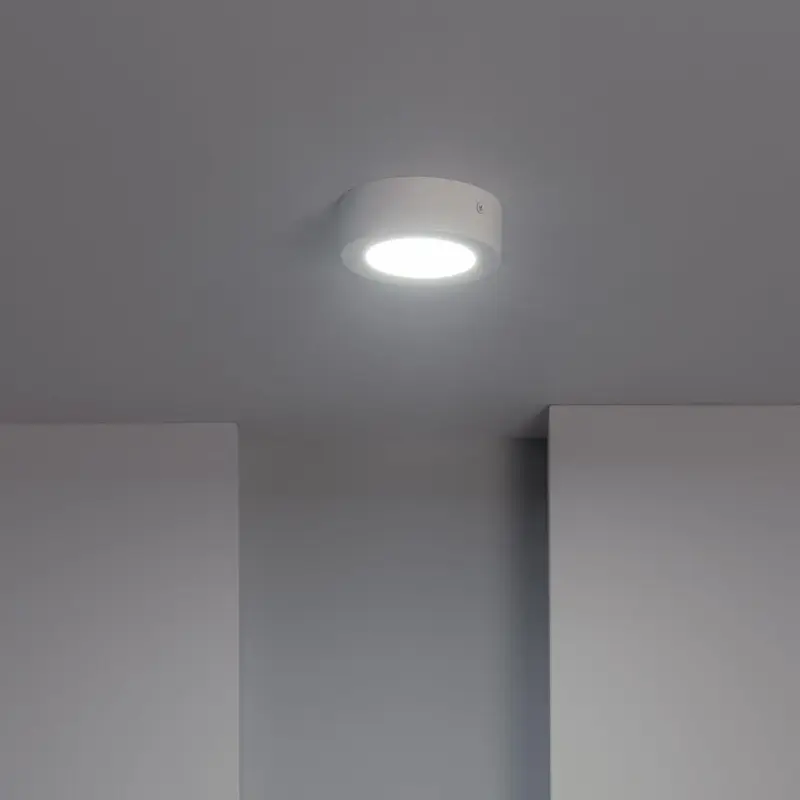 Ledkia LED-Deckenleuchte rund 6W 4000K Weiß – 480 lm, Ø120 mm – Produktansicht