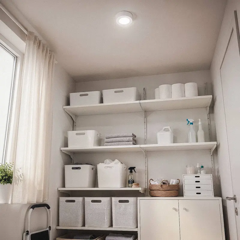 Ledkia LED-Deckenleuchte rund 6W 4000K Weiß – 480 lm, Ø120 mm – Maße / Einbauausschnitt