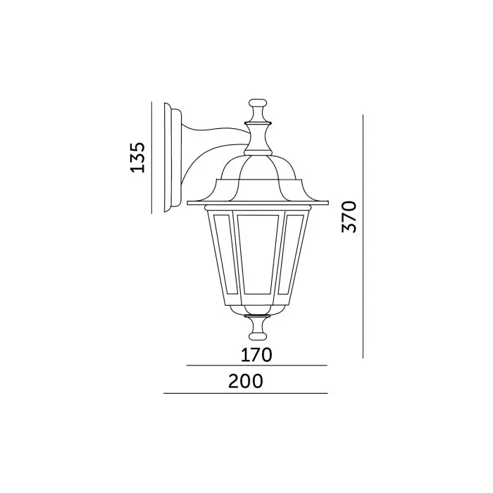 LED-Fassadenleuchte Außenwandleuchte E27 IP54 Patina KOBI – Bild 5