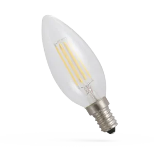 LED Filament Kerzenlampe, E14, 230V, 1W, 1800K - ultra warmweiß, klar