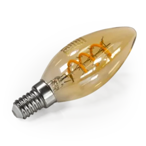 LED Filament Kerzenlampe McShine "Retro" E14, 2W, 150lm, warmweiß, goldenes Glas