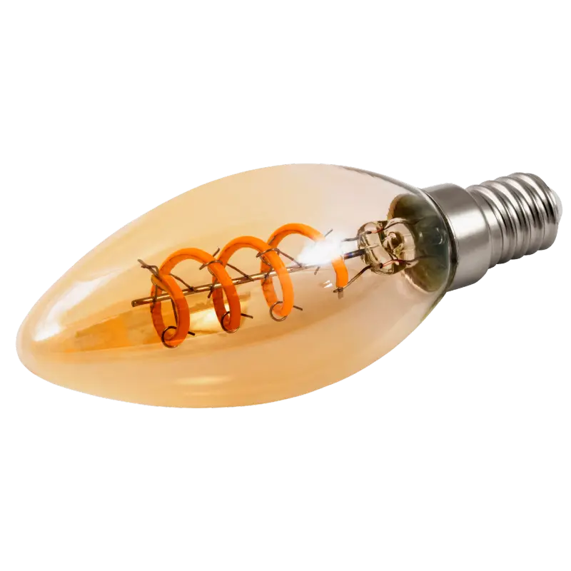 LED Filament Kerzenlampe McShine "Retro" E14, 2W, 150lm, warmweiß, goldenes Glas – Bild 2