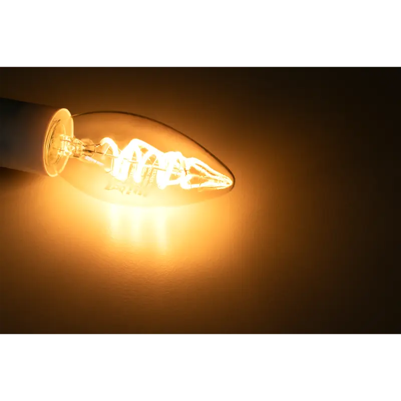 LED Filament Kerzenlampe McShine "Retro" E14, 2W, 150lm, warmweiß, goldenes Glas – Bild 3