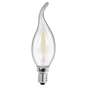 LED Filament Kerzenlampe Windstoß McShine, E14, 4W, 490lm, warmweiß, klar