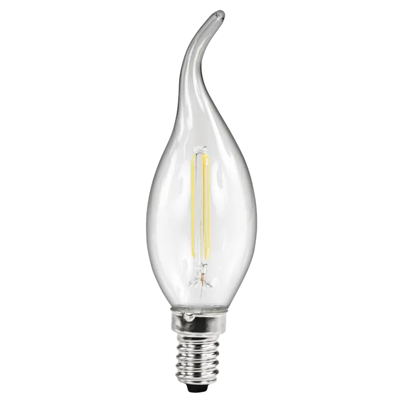 LED Filament Kerzenlampe Windstoß McShine, E14, 4W, 490lm, warmweiß, klar
