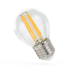 LED Filament Tropfenlampe, E27, 230V, 4W, 1800K - ultra warmweiß, klar