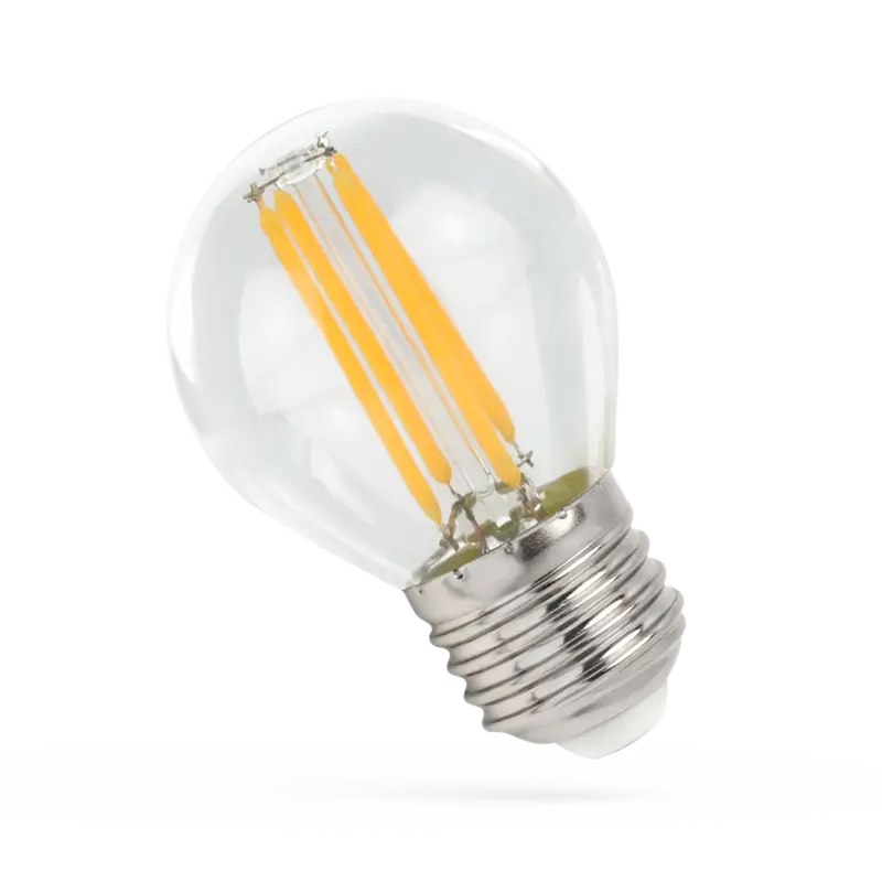 LED Filament Tropfenlampe, E27, 230V, 4W, 1800K - ultra warmweiß, klar