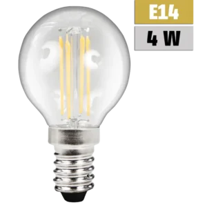 LED Filament Tropfenlampe McShine "Filed", E14, 4W, 490lm, warmweiß