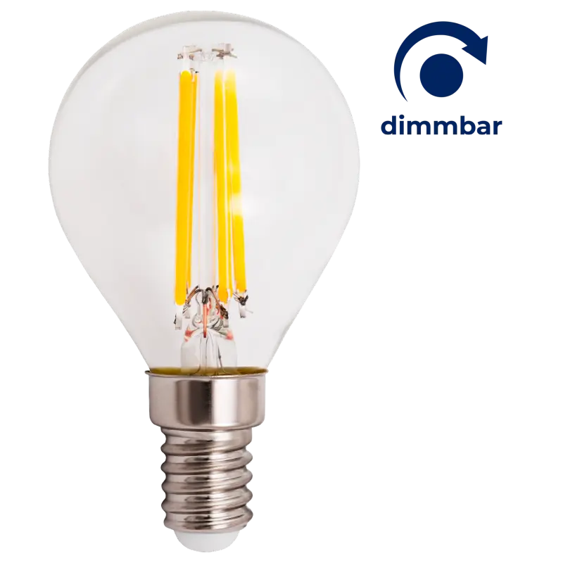 LED Filament Tropfenlampe McShine "Filed" E14, 6W, 600lm, warmweiß, dimmbar