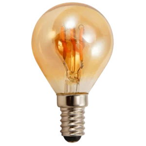 LED Filament Tropfenlampe McShine "Retro" E14, 2W, 150lm, warmweiß,goldenes Glas