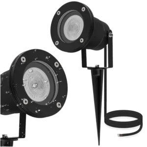LED-Gartenlampe GU10 IP65 TIGHT Schwarz - 1m Kabel