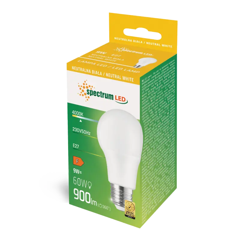 LED-Glühlampe, E27, 900lm, 4000K, 9W, neutralweiß – Bild 2