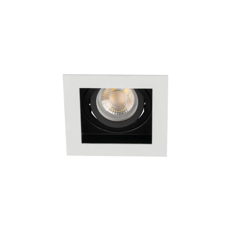 LED GU5.3 GU10 Quadratisch Weiß Schwarz Aret Kanlux Verstellbare Deckeneinbau-Halogenspot-Leuchte