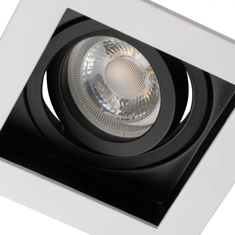 LED GU5.3 GU10 Quadratisch Weiß Schwarz Aret Kanlux Verstellbare Deckeneinbau-Halogenspot-Leuchte – Bild 2