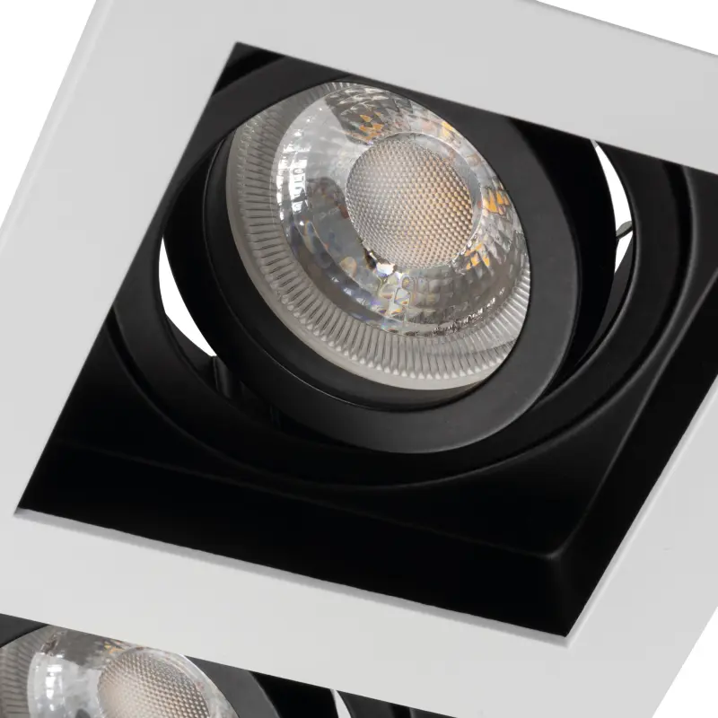 LED GU5.3 GU10 Rechteckig Weiß Schwarz Aret Kanlux Verstellbare Deckeneinbau-Halogen-Spot-Leuchte – Bild 2
