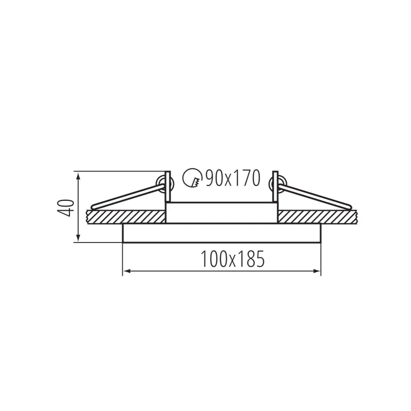LED GU5.3 GU10 Rechteckig Weiß Schwarz Aret Kanlux Verstellbare Deckeneinbau-Halogen-Spot-Leuchte – Bild 3