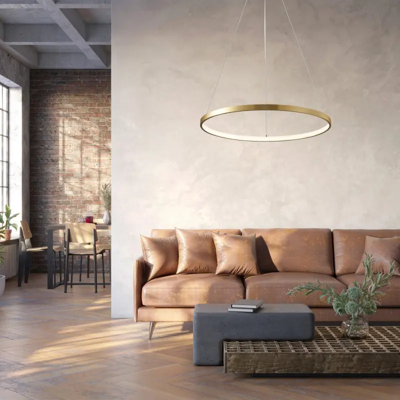 LED-Hängeleuchte 20W 2600lm 4000K Neutral 120° Gold LEA Sanico Goldlux – Bild 3