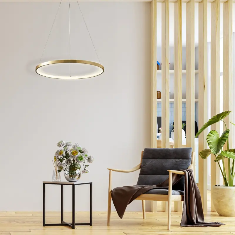 LED-Hängeleuchte 20W 2600lm 4000K Neutral 120° Gold LEA Sanico Goldlux – Bild 4
