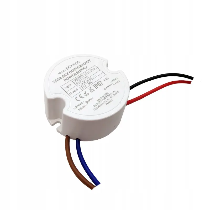 LED-Netzteil für die Box 2,50A 30W 12V IP67 ECOLIGHT