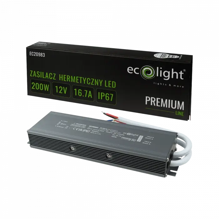 LED-Netzteil IP67 200W 12V Premium Ecolight – Bild 2