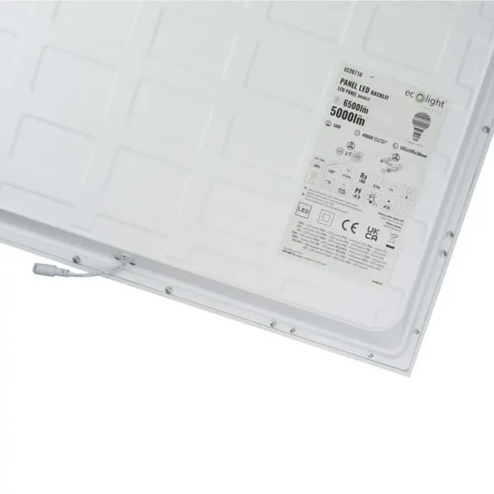 LED-Panel 60x60 Einbau-Panel 50W 6500lm 4000K Neutralweiß hinterleuchtet Ecolight – Bild 4