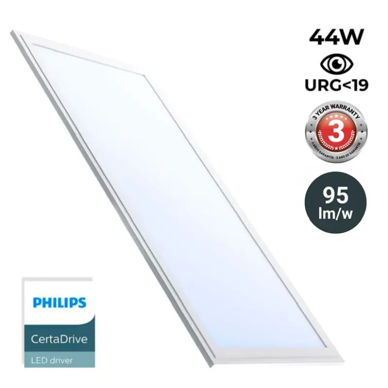 LED-Einbaupanel Slim 120×30 cm 44W Neutralweiß 4000 K – Philips, UGR<19, IP40 – Detailansicht 7