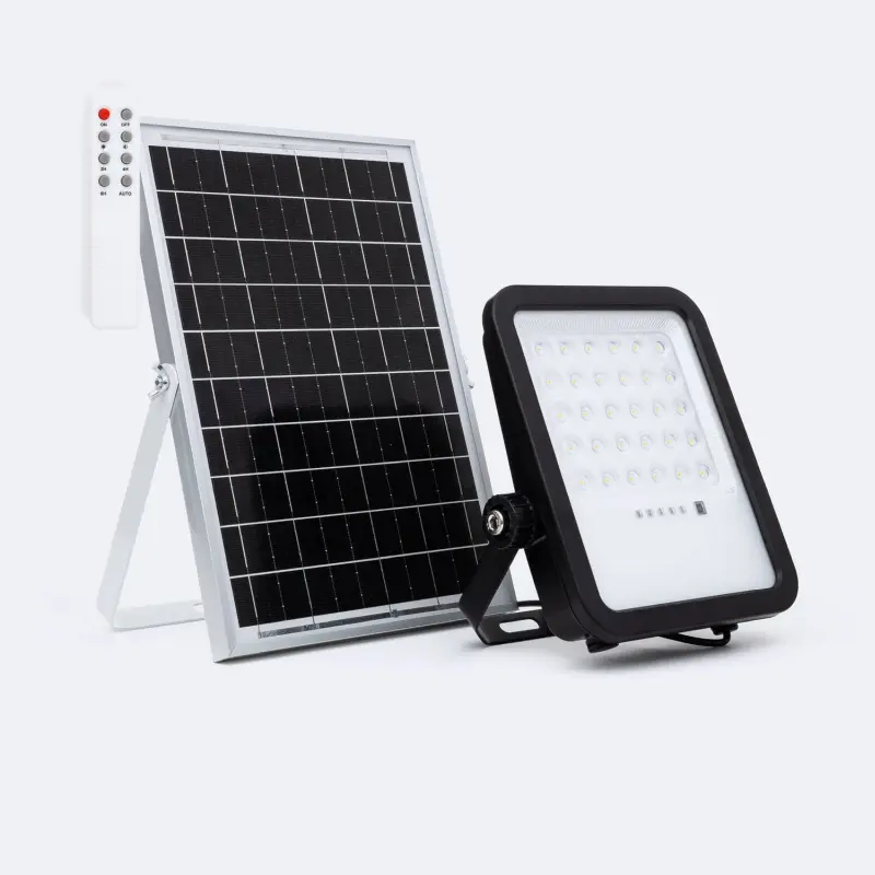 Ledkia Solar-LED-Fluter 10W 6500K – 1100 lm, IP65, Fernbedienung – Produktansicht