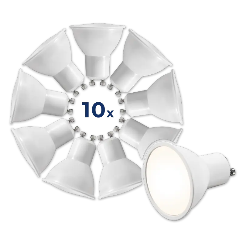 LED-Strahler McShine "MS-60-10" GU10, 6W, 510lm, 4000K, neutralweiß, 10er-Pack