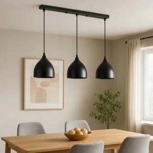 Masterled Deckenleuchte 3x E27 Schwarz Como Pendelleuchte