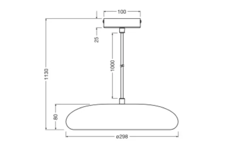 OSRAM DECOR Gips-Pendelleuchte – Weiß, flach-oval, E27 – Bild 4
