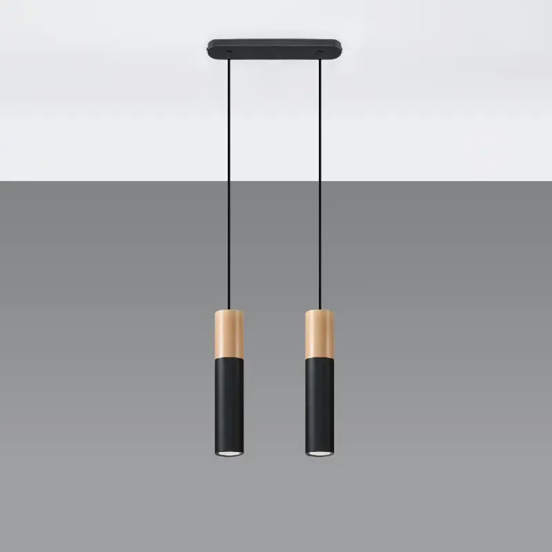 PABLO LED-Pendelleuchte 2xGU10 Schwarz SOLLUX