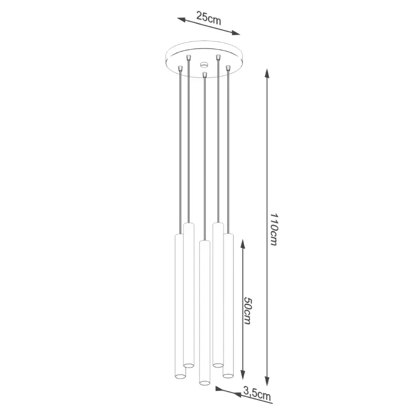 PASTELO Decke Pendelleuchte 5P 5xG9 Beton Modern SOLLUX – Bild 5
